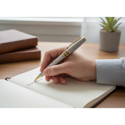 Luxury Obsidian Black & Gold Personalized Pen – Custom Engraved Designer Series – Customized Pen